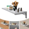 Folding Concession Shelf, Stainless Steel Folding Wall Shelf, Serving Food