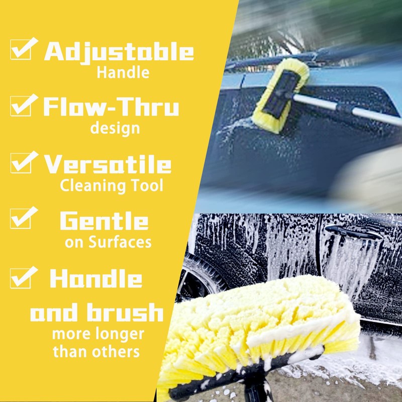 Forgrace 60 Inch Car Wash Brush with Long Handle 12"