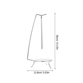 Alipis Kebabs Hanger Skewer Stand, Grill Vertical Stand Skewer Holder Barbecue Rack Kebabs Skewer Barbecue Hanging Rack Brazilian BBQ Accessories, 36.00X12.80X12.80CM