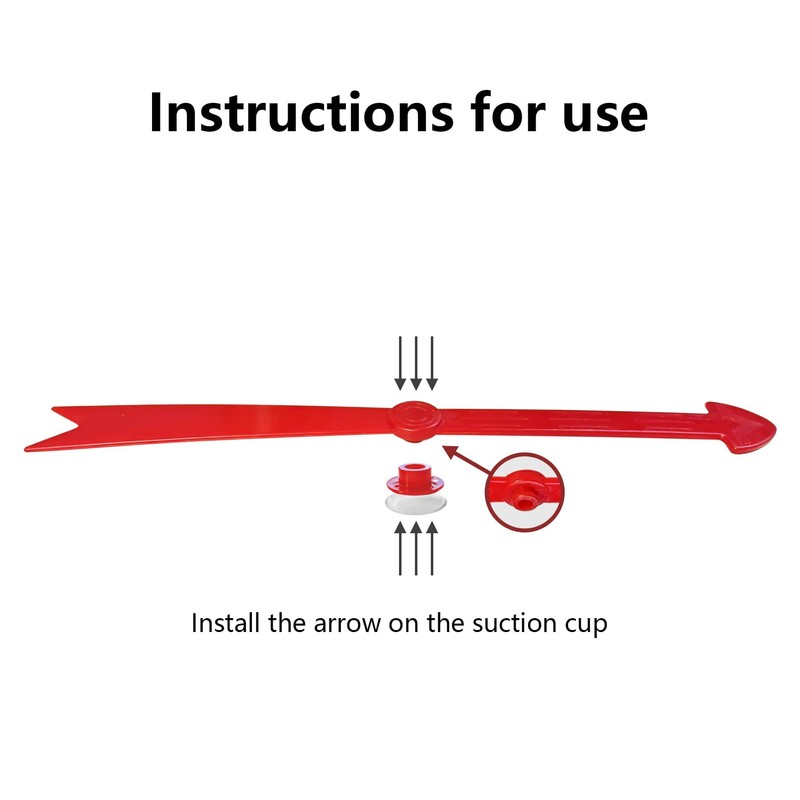 HOOJOJO Large Arrow Spinner, 11.8 in/30 cm, Red Plastic with