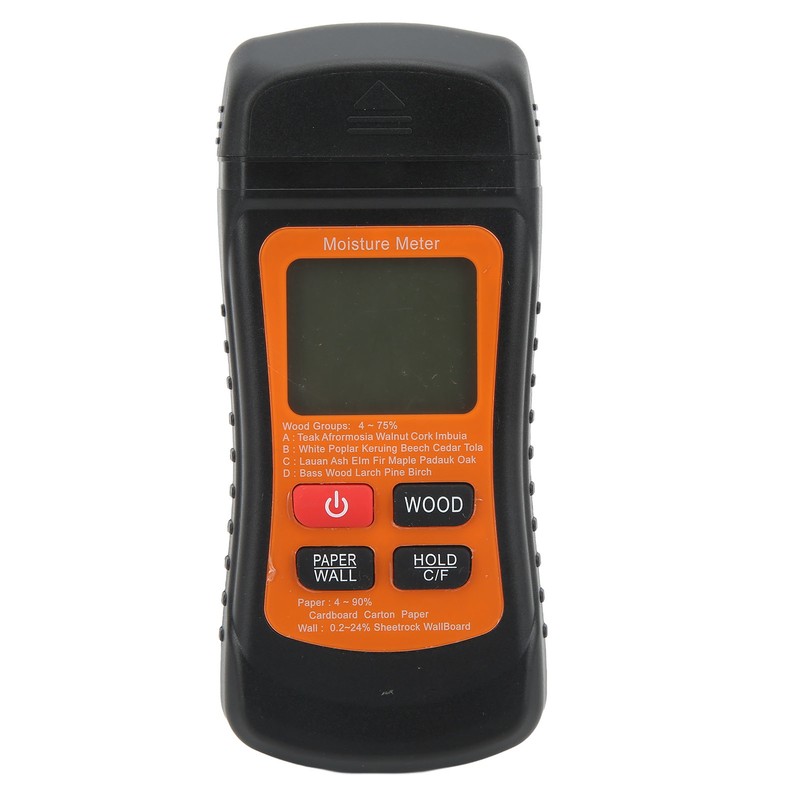 Wood Moisture Meter Temperature Detector Tester Digital Display Tool for