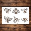 Bee Stencil Template - Reusable Big Bumble Bee Stencils for