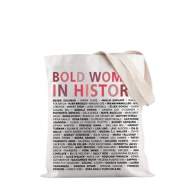 JXGZSO Womens History Month Tote Bag Bold Women In History Shoulder Bag History Teacher Gift Womens Rights Gift Feminist Gift (Bold Women Tote)