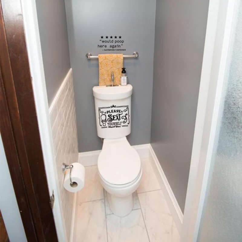 Toilet Stickers, Please Seat Yourself, Would Poop Here Again, Please