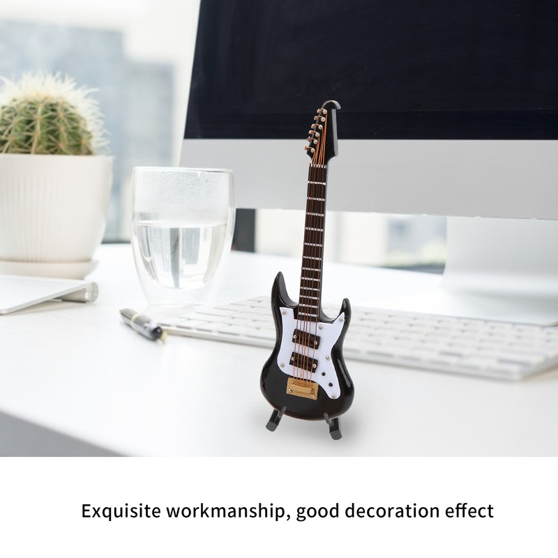 Guitar Model Plastic Material Mini Musical Instrument Desktop Ornament with