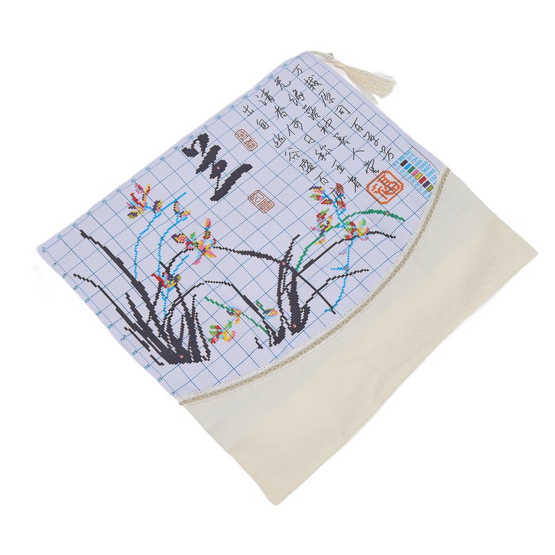 Throw Pillow Embroidery Kit Multi Purpose Comfortable Soft Clivia Pattern