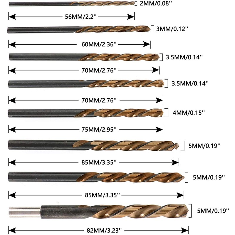 KAHEIGN 17 Pieces Hinge Drill Bit Set, Self-Centring Drill Bit