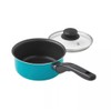 Mainstays 7 Piece Non-Stick Cookware Set Aluminium Teal, Dishwasher Safe