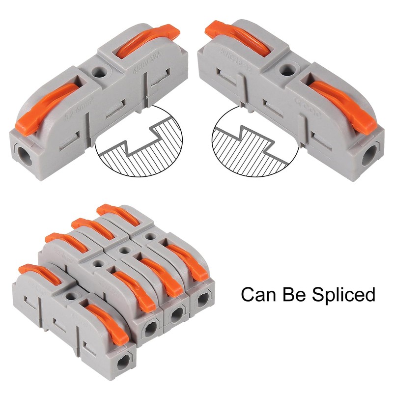 30Pcs Quick Connect Electrical Splicing Wire Connectors Kit Lever Wire