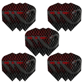 Harrows Taipan Dart Flights | 5 x sets Darts Flights (15 Flights Total) I 100 Micron Dart Flights I Premium Extra Strong Made in UK I Professional Darts Accessories I Red Dart Flights