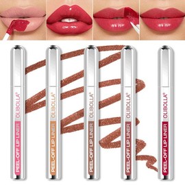 OLIBOLLA Peel-Off Lip Liner Stain - Long Lasting Waterproof Hydrating Formula with Hyaluronic Acid & Vitamin E - 3.5ml Makeup Cosmetic Eyeliner Lipliner Matte Moisturizer Moisture Hydrate Moisturizing 1#:_2#