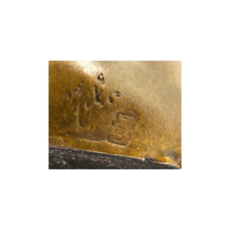 Vienna Bronze Figure – signed goalkeeper Pug – Bergmann Vienna