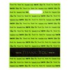 12x15 Lime Green Thank You Die Cut Handle Plastic Bags
