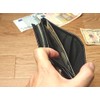 Bad Boy Bi-fold Wallet with L-Shaped Zipper Coin Case, Black