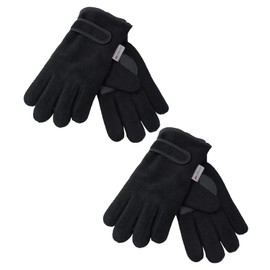 Undercover Childrens 2 Pack Fleece Thinsulate Gloves Black 8-9