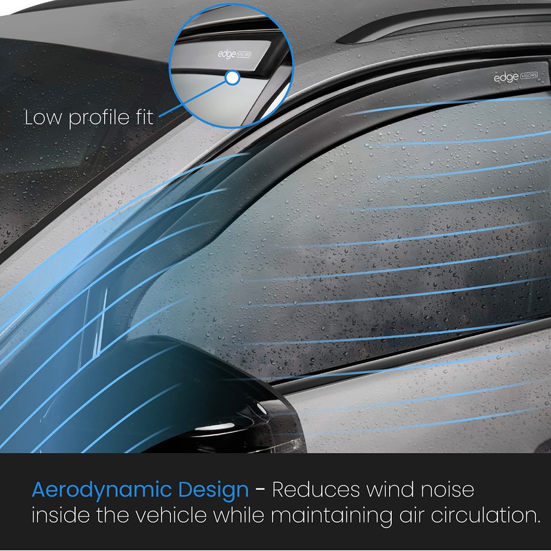 EdgeVisors Wind Deflectors Set Fits: VW Passat B6/B7 2005-2014 5