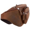 Oakridge Leather Mens Large 5 Pocket Bumbag - Brown Hunter
