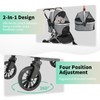 Generic Pet Stroller 3 in 1, 4 Wheels Folding Dog