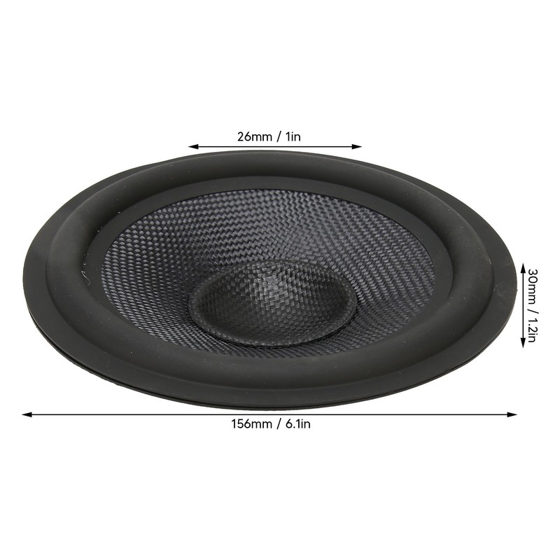 Speaker Cone Drum Paper 1 Inch Inner Diameter Rubber Surround