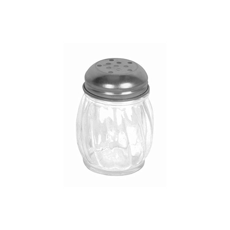 Great Credentials Grated Cheese or Red Pepper Swirl Glass Shaker