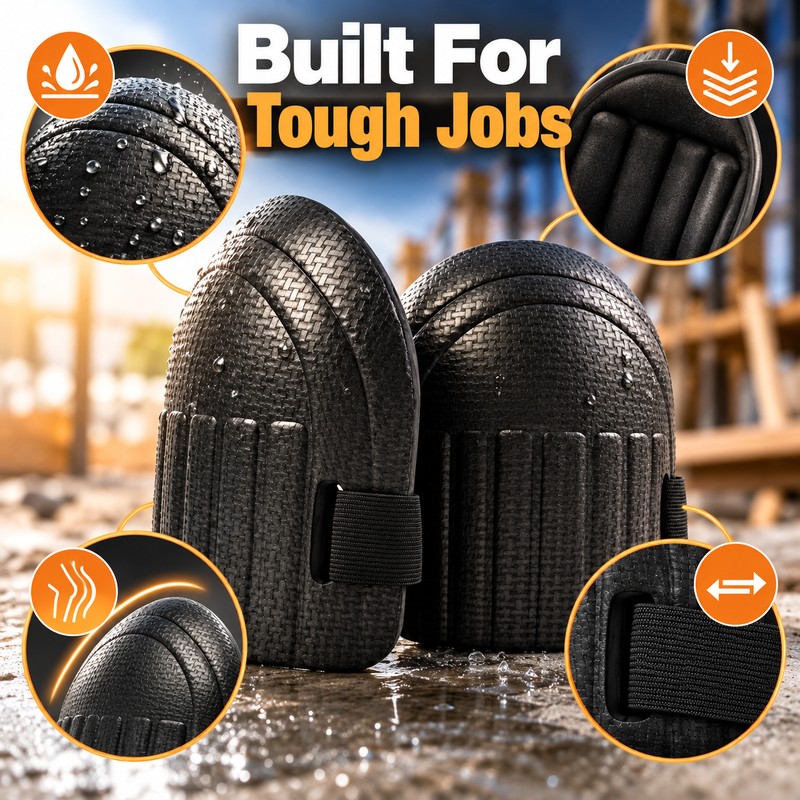 Ergonomic Knee Pads for Work & DIY – Waterproof Protective