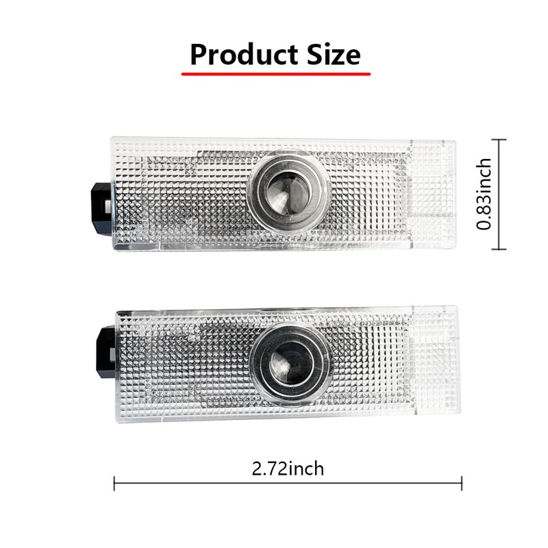 2Pcs Car Door Logo Lights Compatible with Challenger 2015-present Puddle