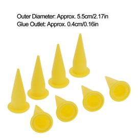 8PCS Cone Nozzle PE Plastic Reusable Corrosion Resistance Cone Nozzle Caulking Tool for Glass Cement