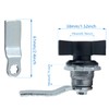 Moicstiy 2Pcs Thumb Operated Offset Cam Locks, Black Handle Non-Locking