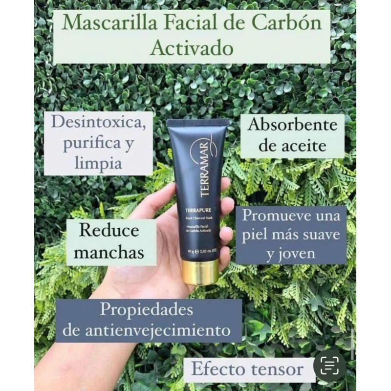Kit Facial Terramar Mascarilla Carbón Activado+ Agua Micelar