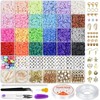 6000 PCS Clay Beads for Bracelet Making, FOLORA Polymer Clay