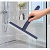 1pc Shower Squeegee Cleaner Durable Silicone Blade for Water Removal