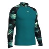 ARENA Men's Vest L/S Allover Rash Guard Shirt, Eden Green-black