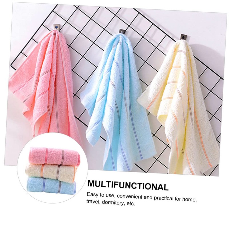 FOMIYES 6pcs Cotton Face Wash Towels Soft Highly Absorbent Cotton