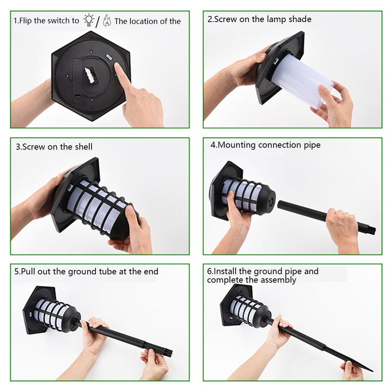 Solar Garden Lights Outdoor Waterproof Landscape Lighting Torches Garden Lights