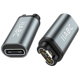 IIABC Garmin Watch Charging Adapter, Type C Charger Adapter 2Pack Compatible with Garmin Fenix 7 7S 7X 6 6S 6X 5 5S 5X Plus Pro, Forerunner 955 965 745 935 945 45 45S 245, Approach S60 X10 and More