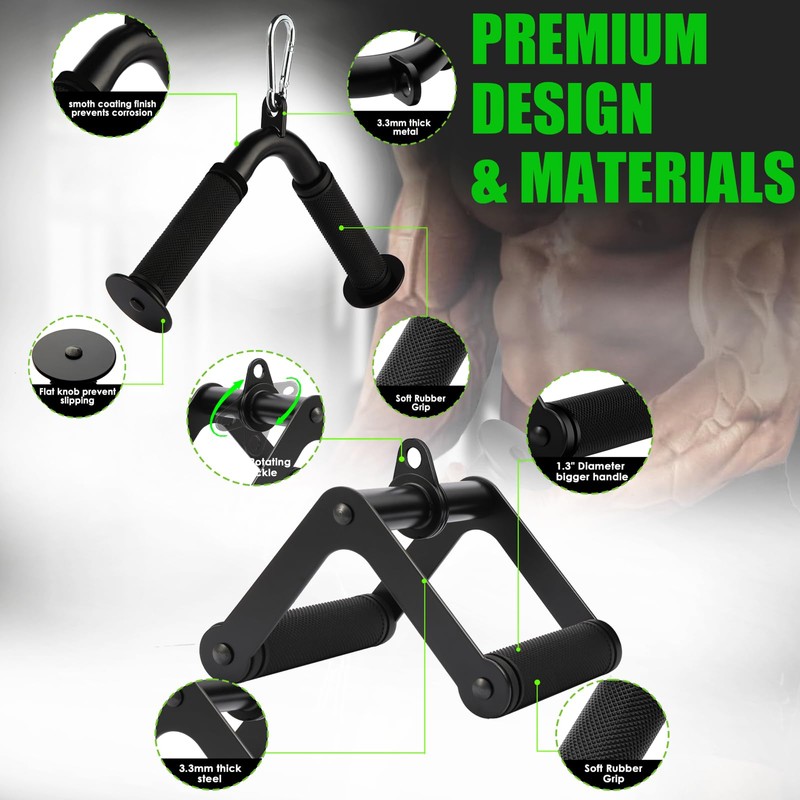 Lovind Cable Machine Attachment Set LAT Pulldown Attachments,Cable Machine Accessories