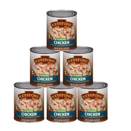 Keystone All Natural Premium Canned Chicken 28 Oz Fully Cooked | No Water Added | Ready to Meat | Quick Meals Emergency Survival Food Canned Meat Pack of 6