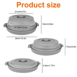 2 Stück Mikrowellen Abdeckung Faltbar, 26cm Mikrowellendeckel mit Tablett, Mikrowellen Haube mit Sieb, auch als Filterkorb mit Dampflöchern, für Obst Gemüse Mikrowelle