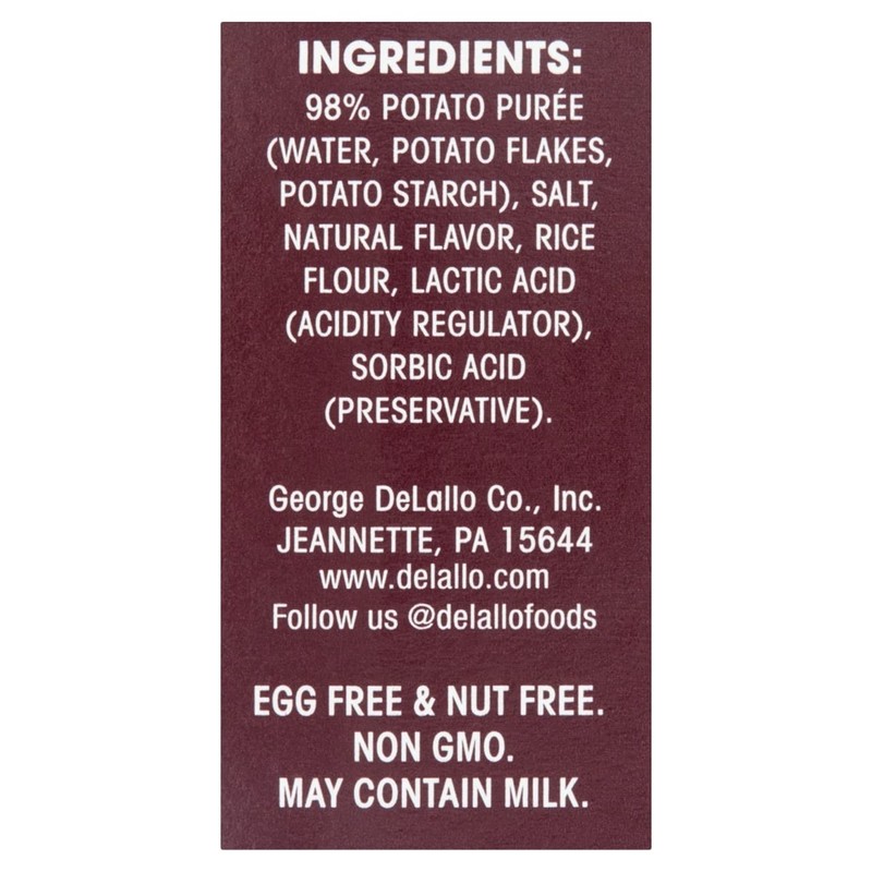 DeLallo Gluten-Free Potato & Rice Gnocchi, 16oz Box, 6-Pack