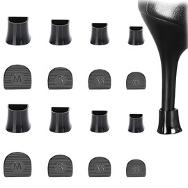 JEYORZY 8Paar Absatzschoner, Absatzschoner High Heels, Ersatz Sohlenschutz Fersenpolster, Absatzschoner für High Heels, Antirutsch Heel Protector, Tanzschuhe Absatzschutz, High Heel Protector, Schwarz