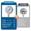 MEASUREMAN 2-1/2 Inch Low Pressure Gauge, 0-30 PSI, Silicone Oil