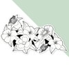 Extra Large 460mm 'Flower Bouquet' Permanent Sticker Decal for Cars/Windows/Bins/Walls