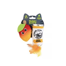 Quirky Kitty Catnip and Silvervine Filled "Mango Hard Seltzpurr" 2PK Cat Toys