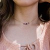Amethyst beaded chain choker necklace in 14k gold fill -
