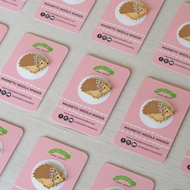 Needle Minder - Hedgehog for Cross Stitch, Sewing, Embroidery and Needlework Accessories, Enamel and Magnetic