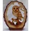 Free Standing Graceful Owl on Log Decorative Ornament