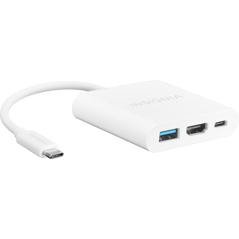 Insignia USB-C to HDMI Multiport Adapter - White - Model: