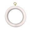 Premium 12 Pcs Wooden Curtain Drapery Rings, Pure White for
