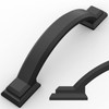 Amerdeco 10 Pack Matte Black Cabinet Pulls 3 Inch(76mm) Hole