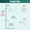Heyalan 8 Inch Shower Head and Handle Set Square Shower